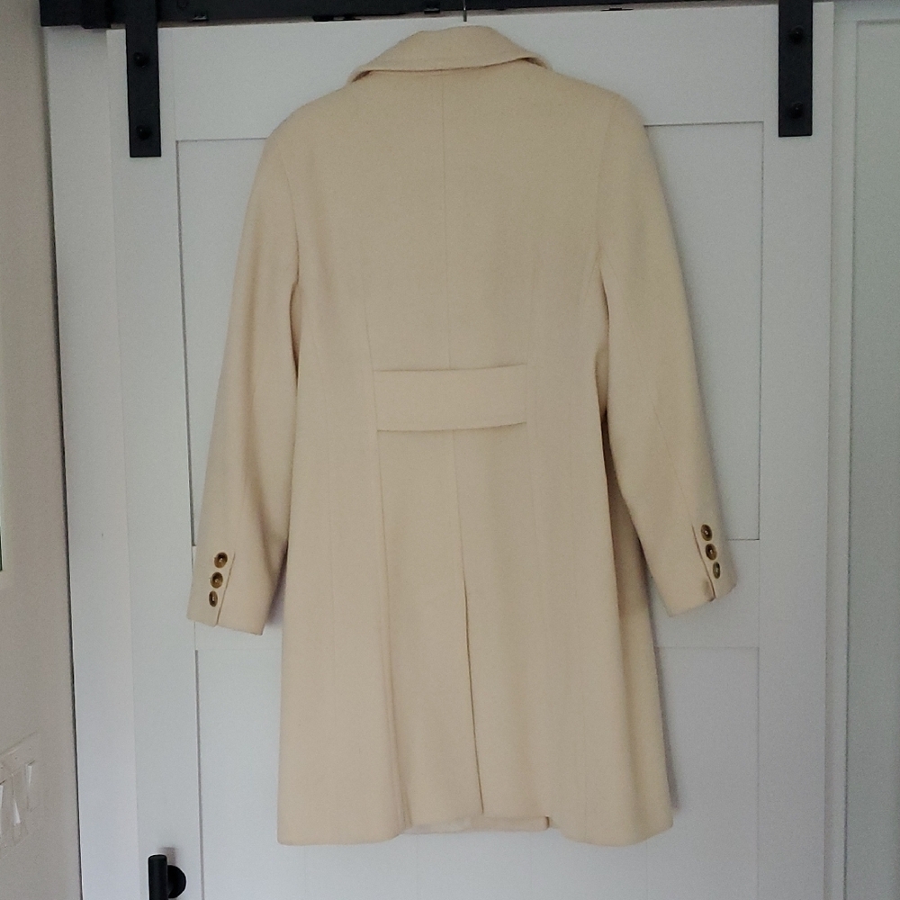 Anne Klein Ivory Coat with Gold Accent - Picture 9 of 9